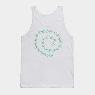 Shamrock Green Line Spiral St Patricks Day Tank Top